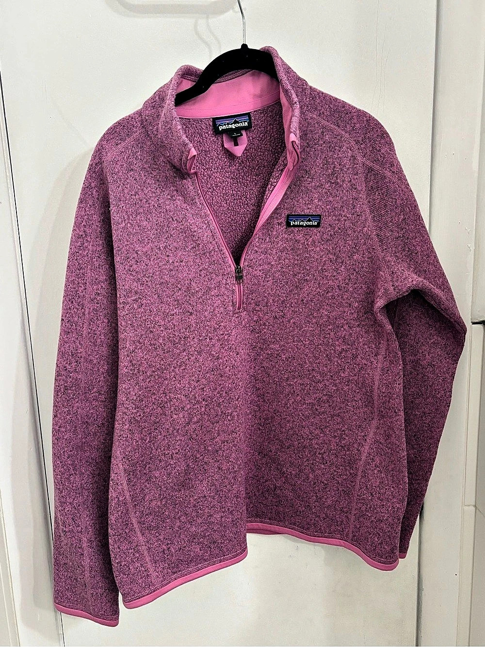 Patagonia Women's Better Sweater 1/4-Zip Fleece Pink Large